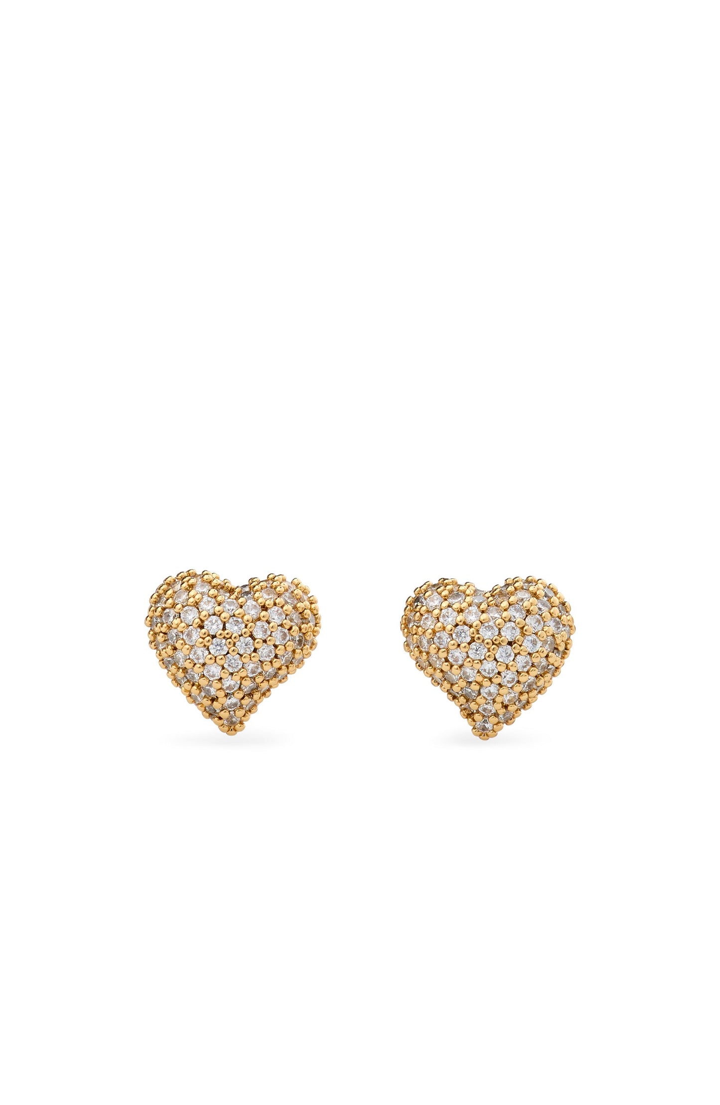 KN812-Pave Studs-Clear/Gold