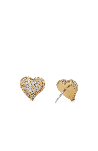 KN812-Pave Studs-Clear/Gold