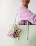 KN834-Charmed Suede Nano Carryall Bag Charm-Market Purple