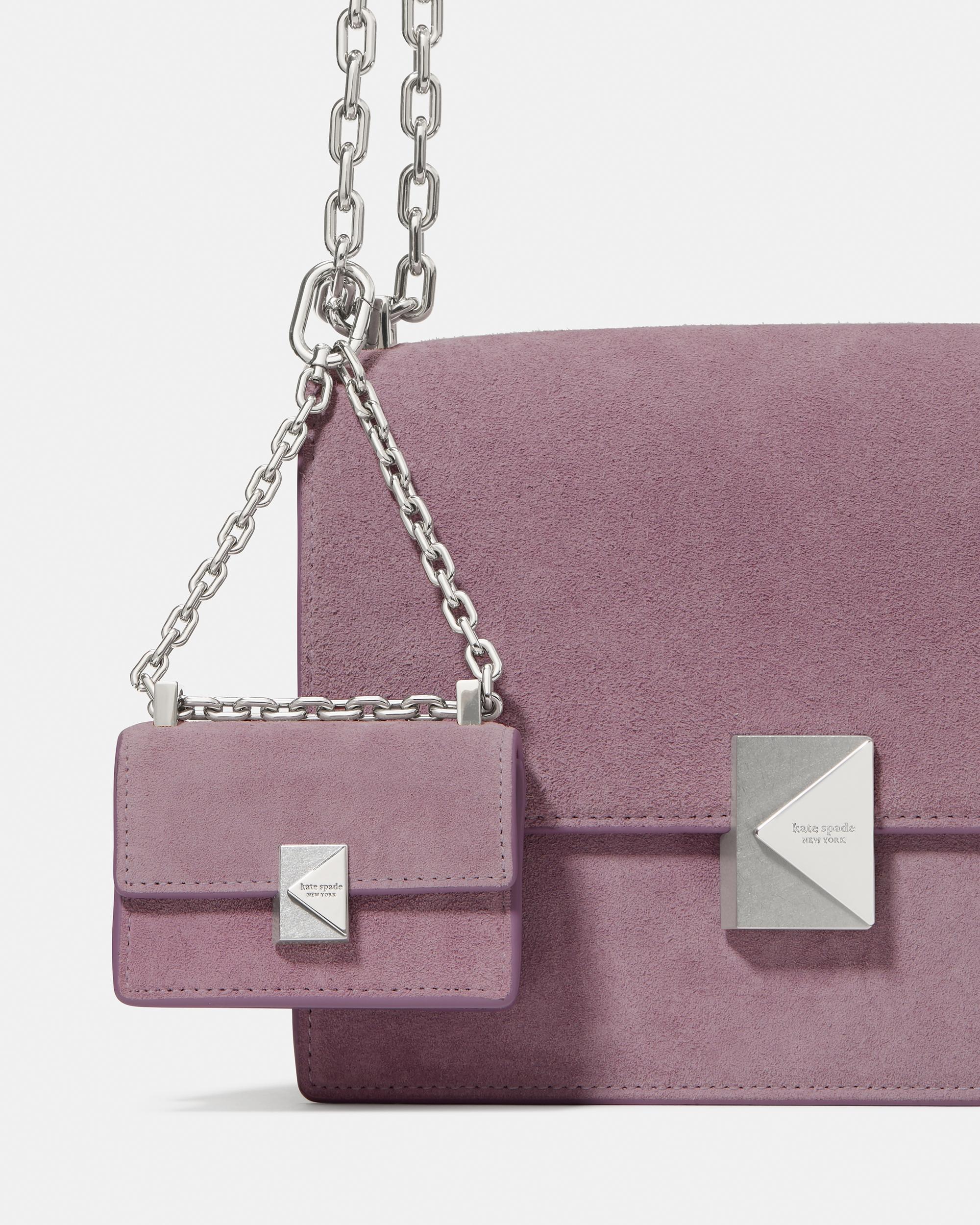 KN834-Charmed Suede Nano Carryall Bag Charm-Market Purple