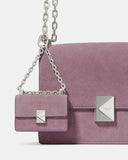 KN834-Charmed Suede Nano Carryall Bag Charm-Market Purple
