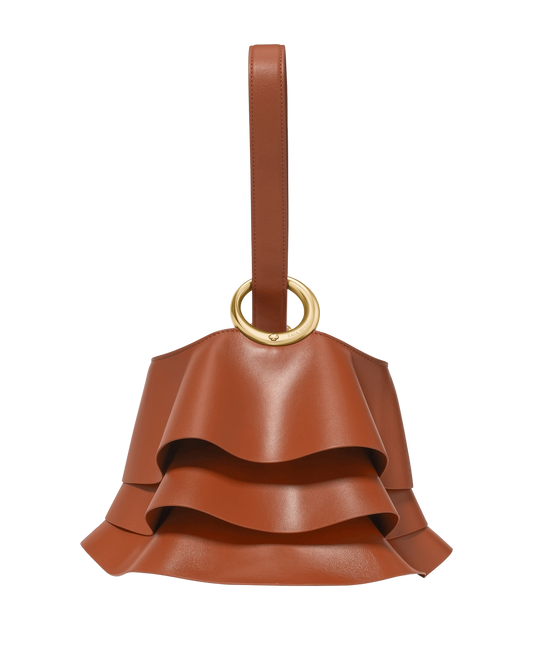 KN921-Halo Pleated Wave Leather Mini Bucket-Southwest Desert
