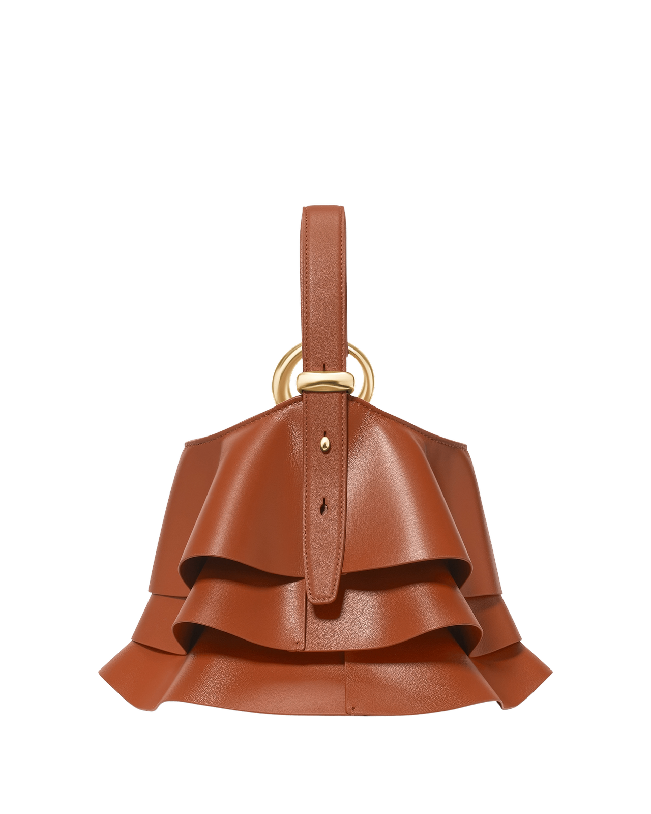 KN921-Halo Pleated Wave Leather Mini Bucket-Southwest Desert