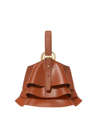 KN921-Halo Pleated Wave Leather Mini Bucket-Southwest Desert