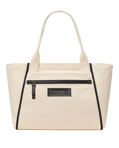 KN952-Dash Canvas Large Tote Bag-Natural