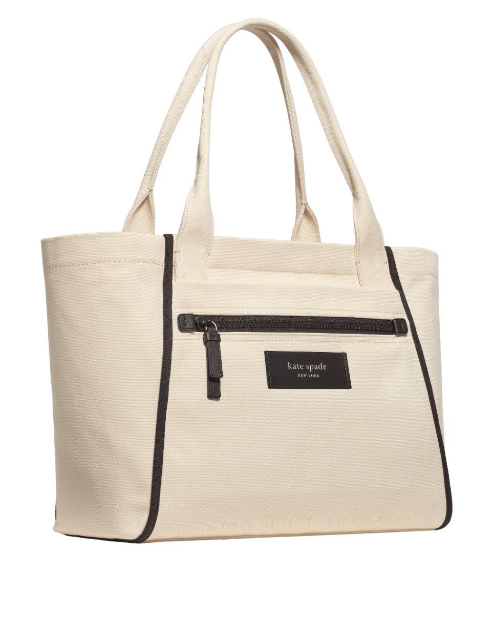 KN952-Dash Canvas Large Tote Bag-Natural