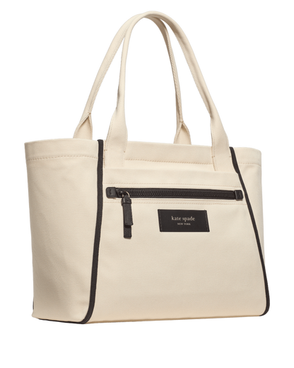 KN952-Dash Canvas Large Tote Bag-Natural