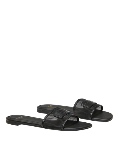 KO217-Breezy Mesh Slide Sandal-Black