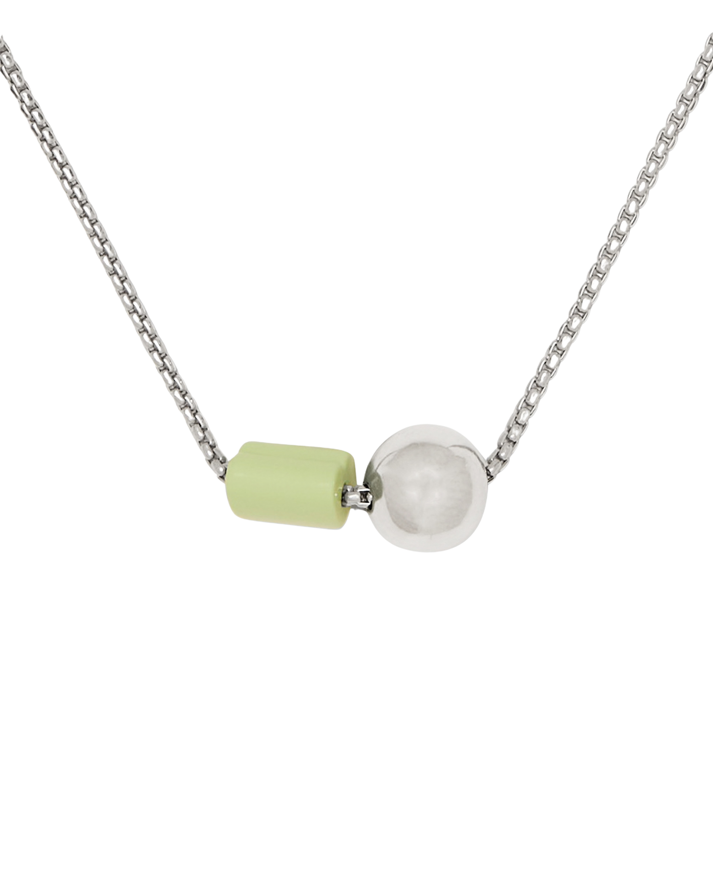 KO233-Geo Pop Pendant-Bosc Pear/Silver