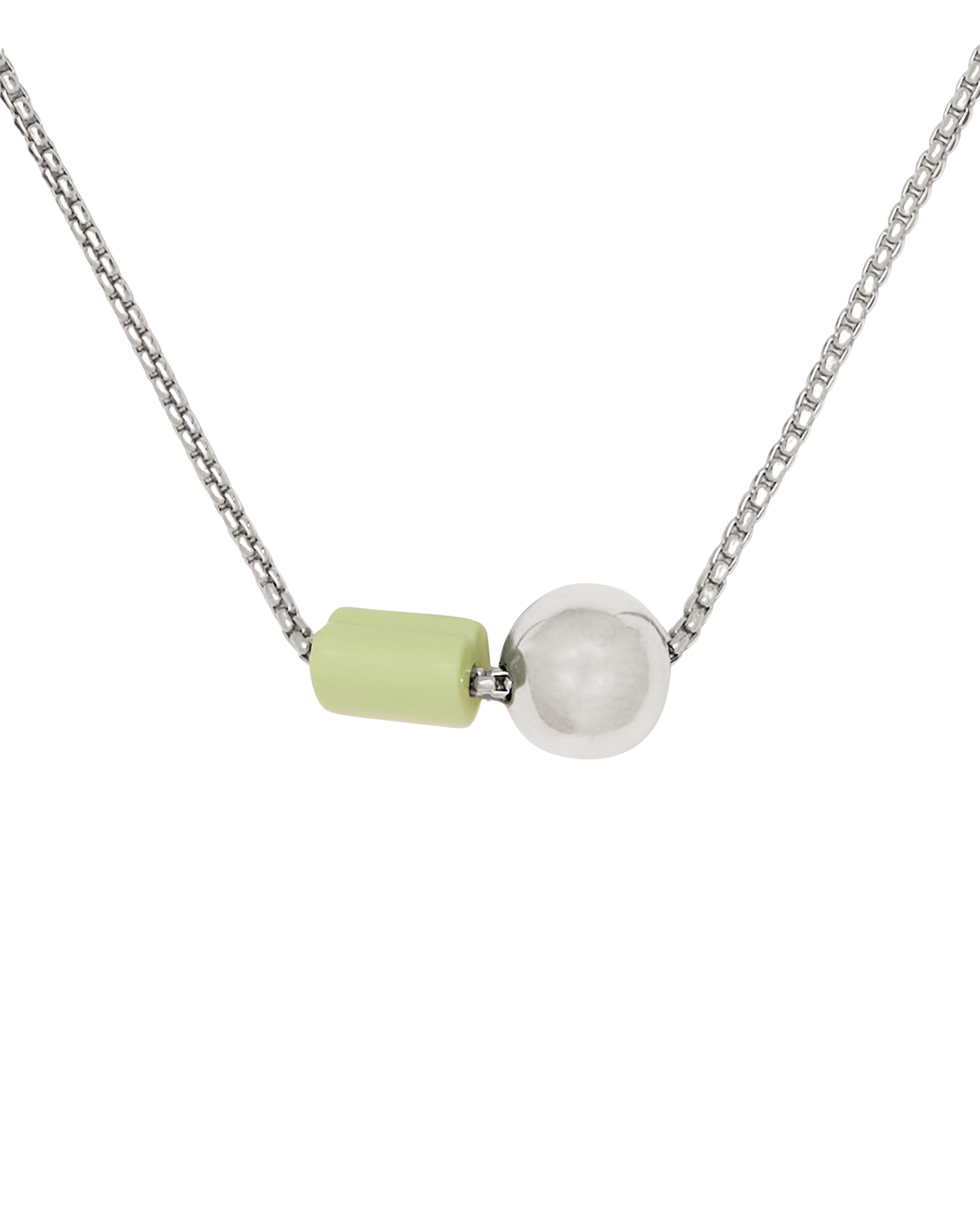 KO233-Geo Pop Pendant-Bosc Pear/Silver
