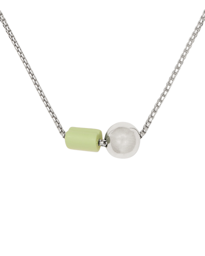 KO233-Geo Pop Pendant-Bosc Pear/Silver