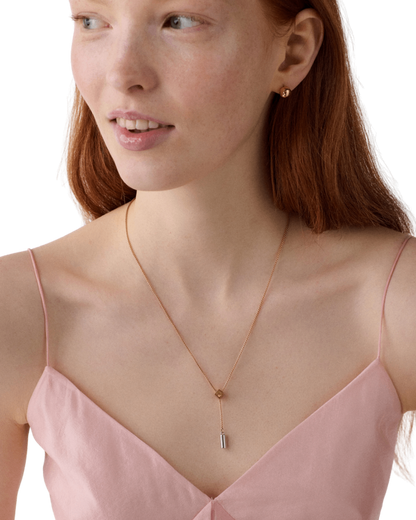 KO242-Geo Pop Y Necklace-Gold Silver