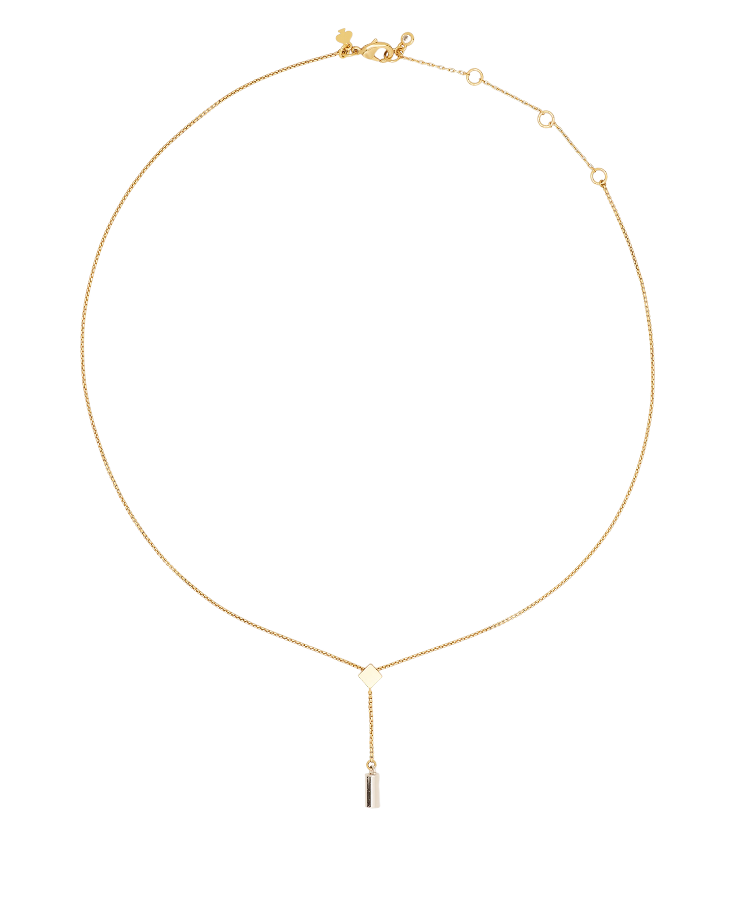 KO242-Geo Pop Y Necklace-Gold Silver