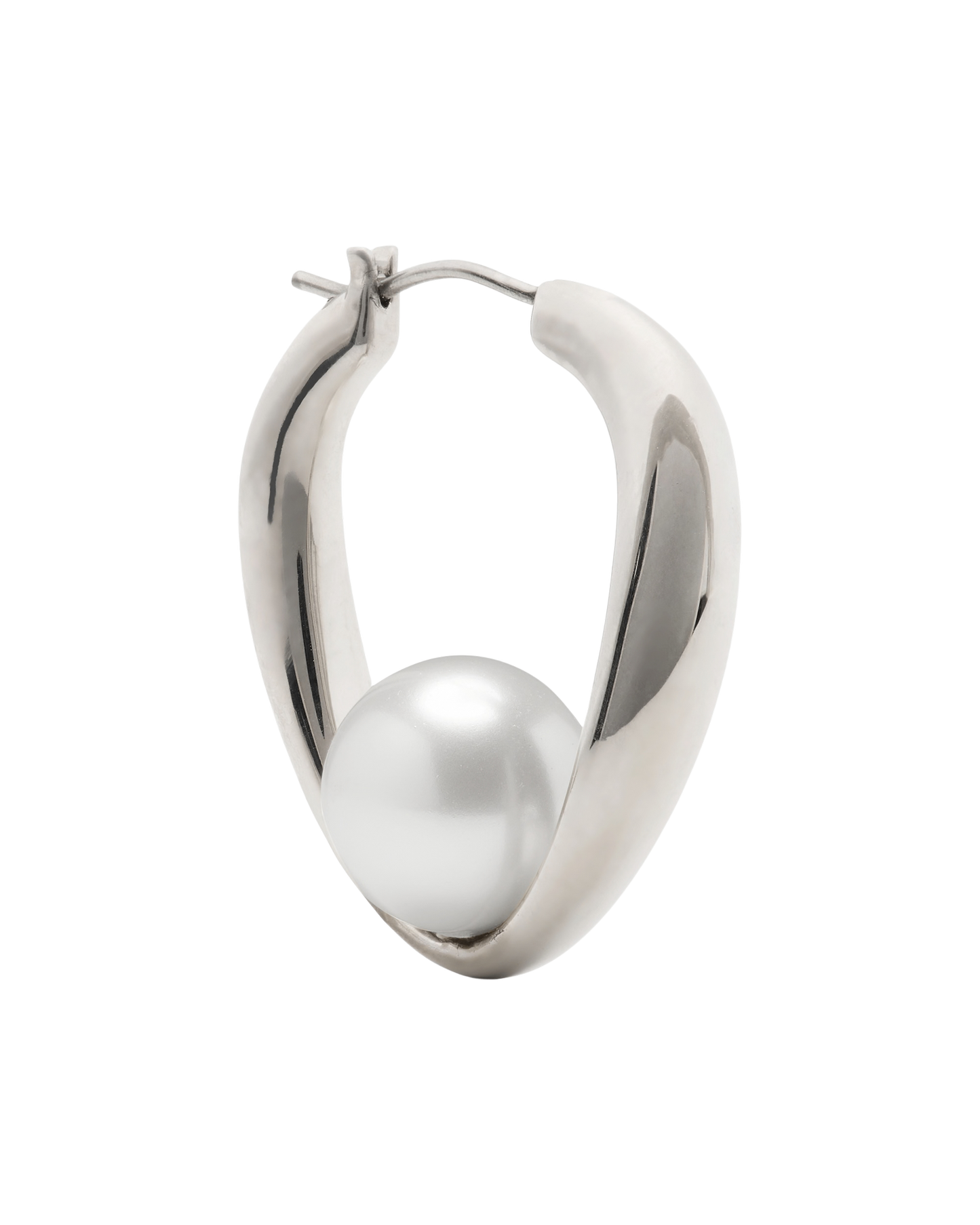 KO268-Harmony Hoops-Cream/Silver