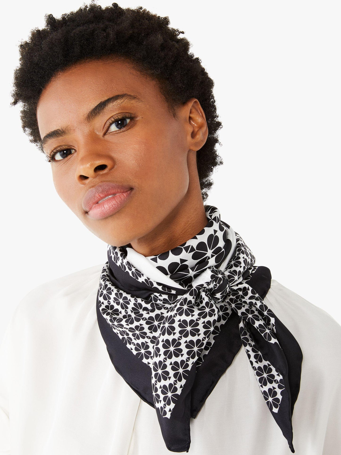 Spade Flower Silk Square