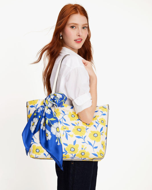 Sunshine Floral Silk Square