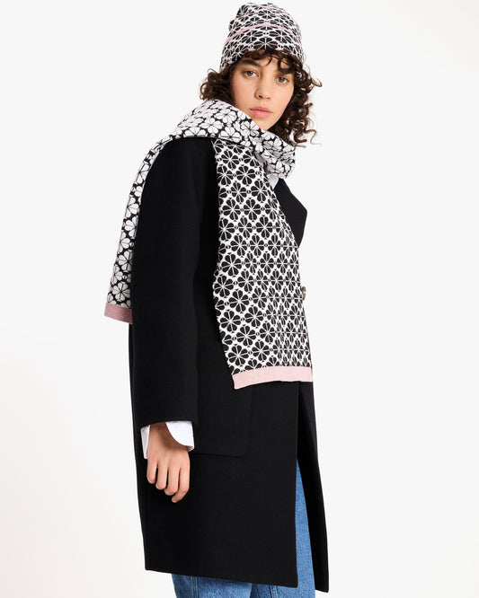 Spade Flower Metallic Scarf