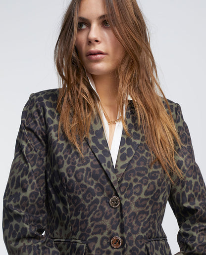 Animal print blazer