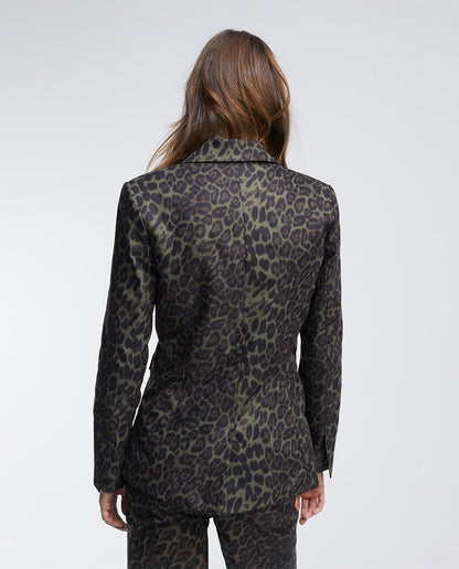Animal print blazer