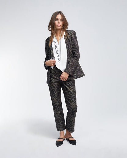 Animal print blazer