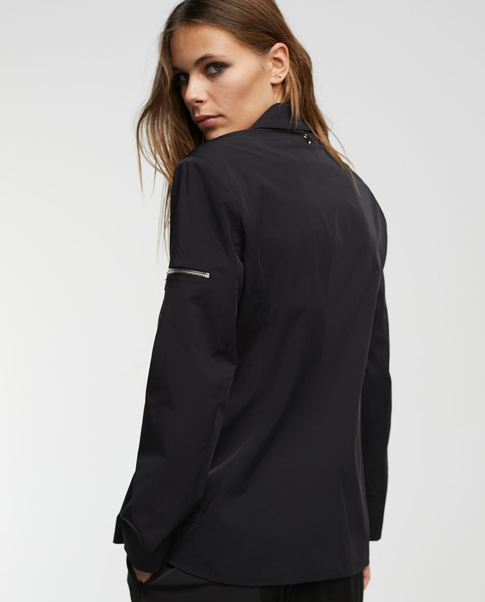 Technical blazer with zips