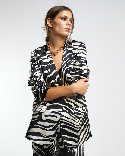 Zebra print blazer