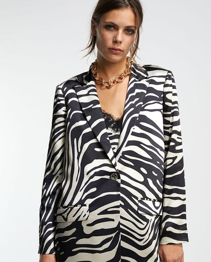 Zebra print blazer