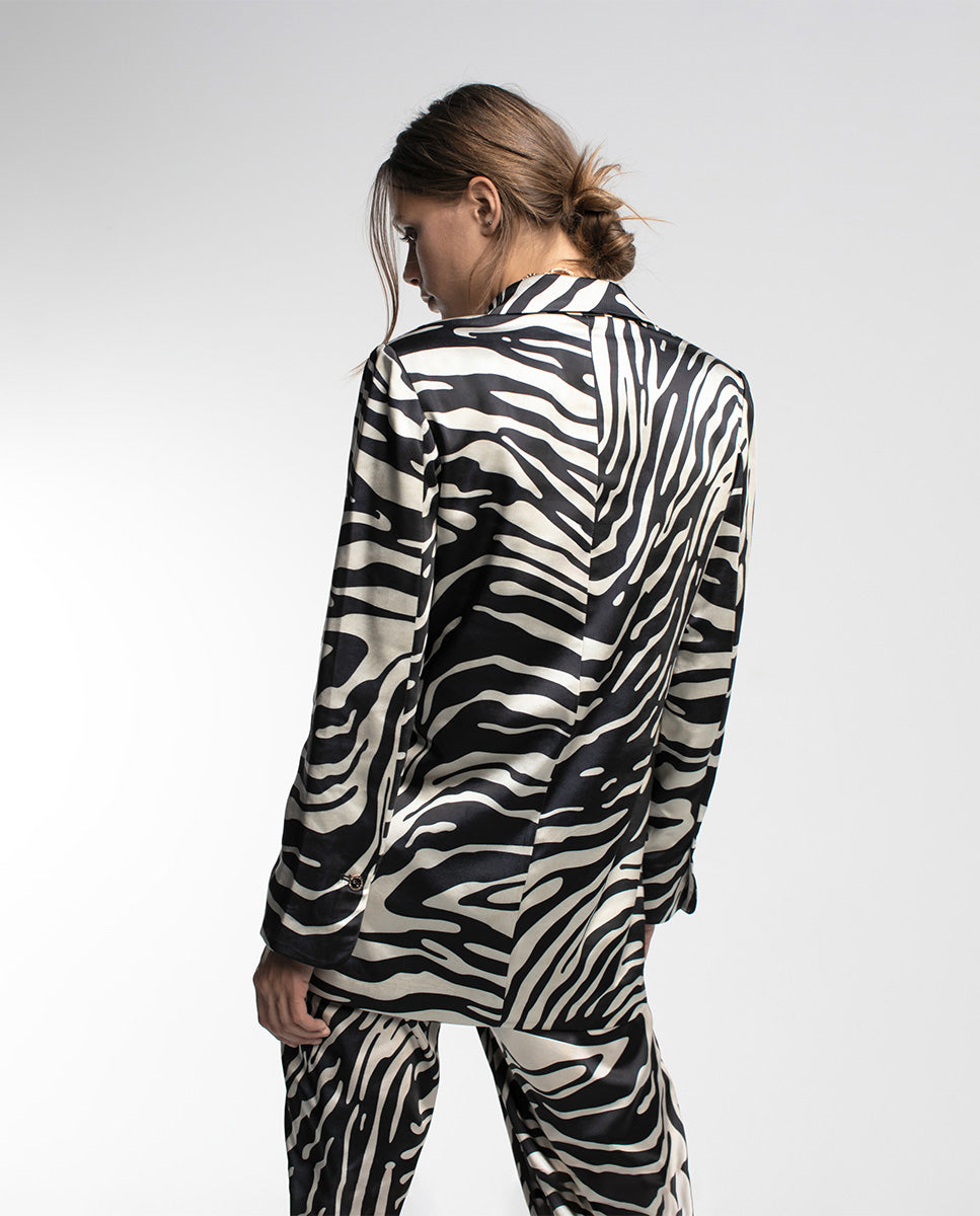 Zebra print blazer