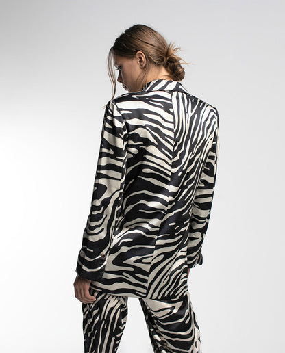 Zebra print blazer