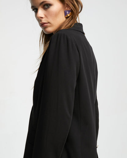 Blazer with contrast lining