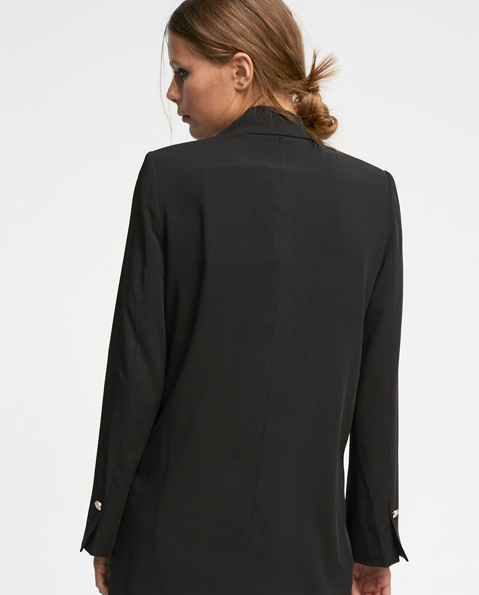 Blazer with contrast lining