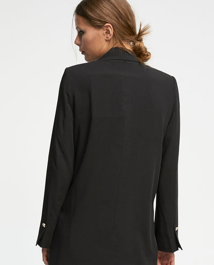 Blazer with contrast lining