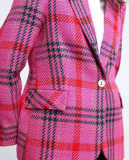 Check tweed blazer