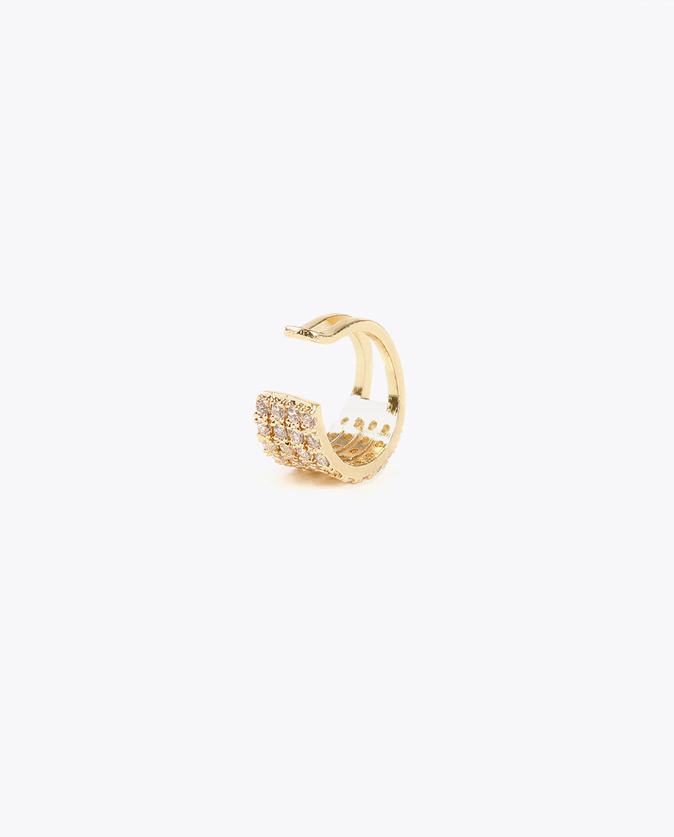 Rhinestone piercing earrings