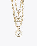 Double necklace with medallion