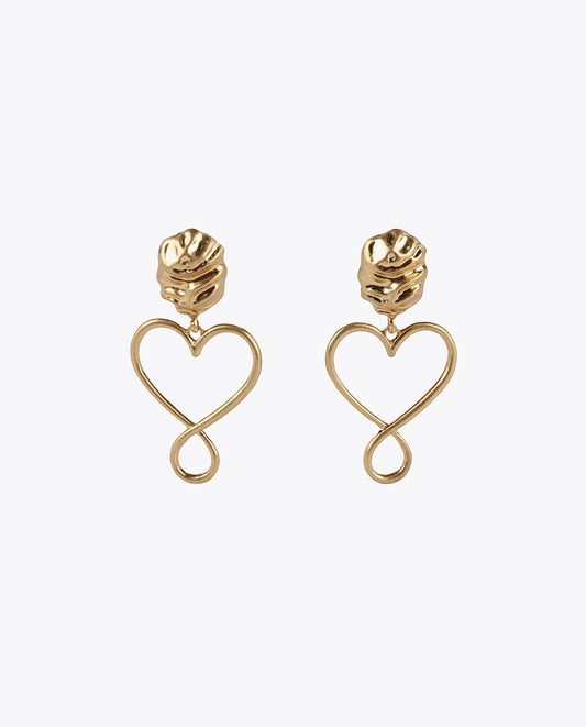 Infinity heart earrings