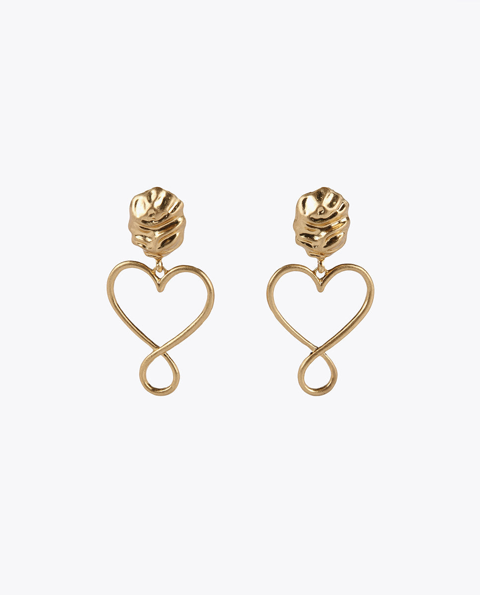 Infinity heart earrings