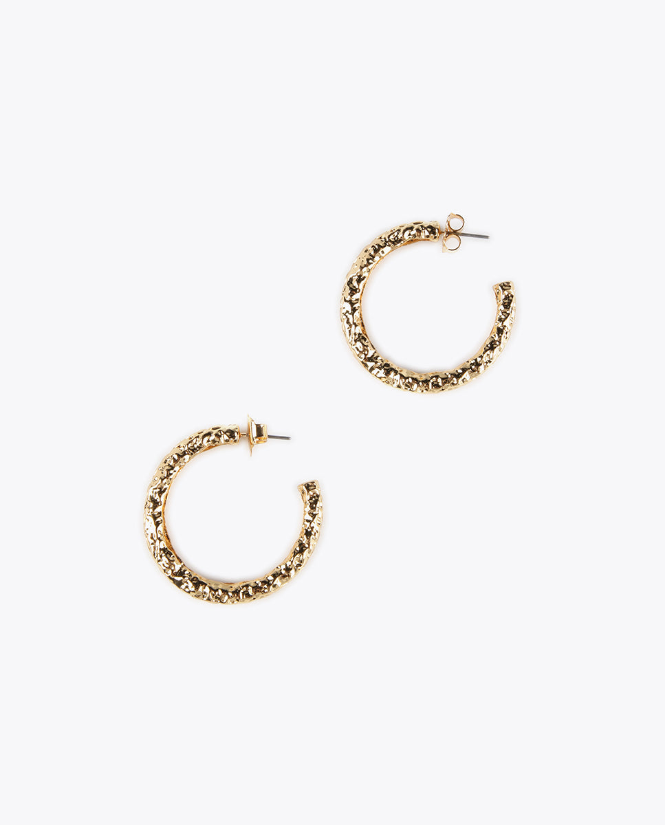 Textured gold-toned earrings