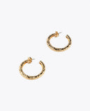 Textured gold-toned earrings