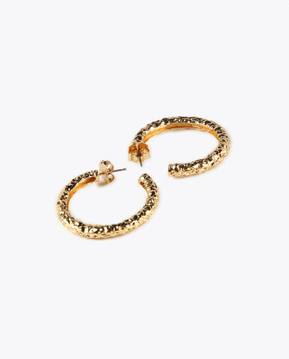 Textured gold-toned earrings