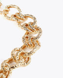 Textured gold-toned choker necklace