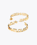 Logo hoop earrings