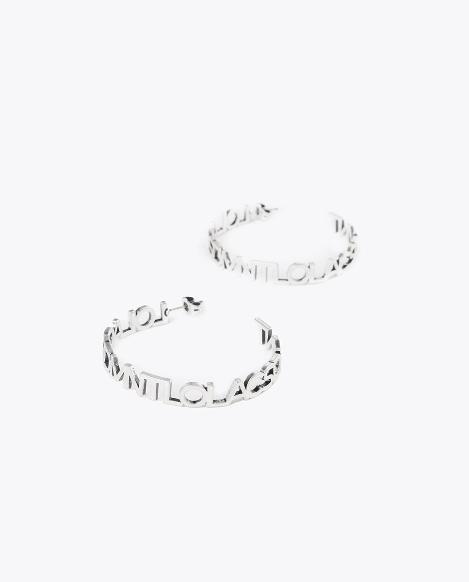 Logo hoop earrings