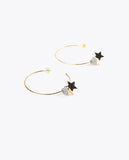 Charm hoop earrings
