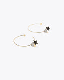 Hoop earrings with charms