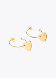 Hoop earrings with heart
