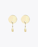 Stud and hoop earrings with charms