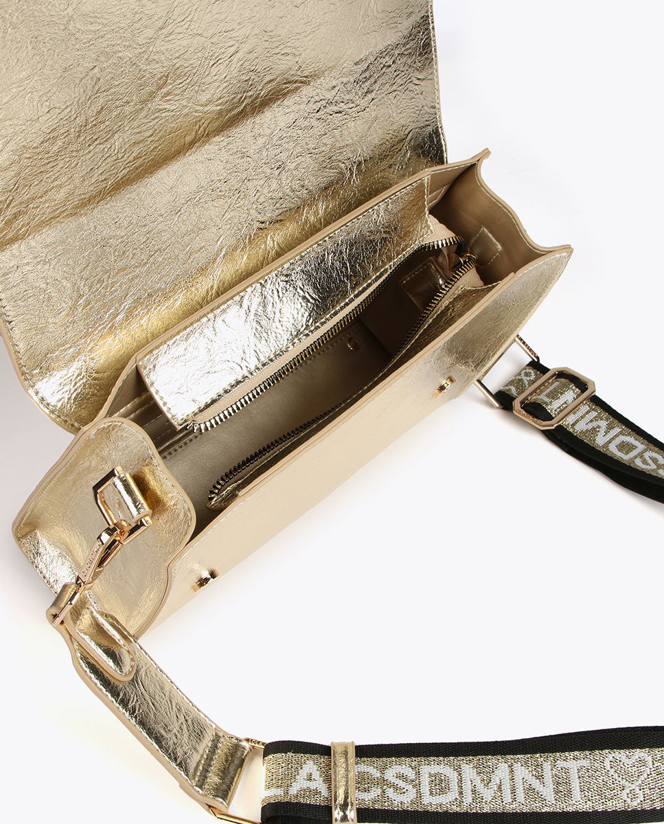 Metallic crossbody bag