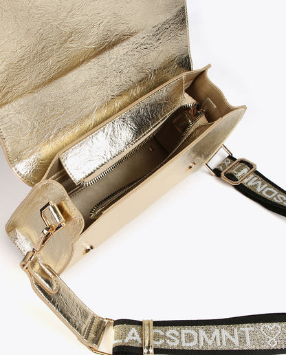 Metallic crossbody bag