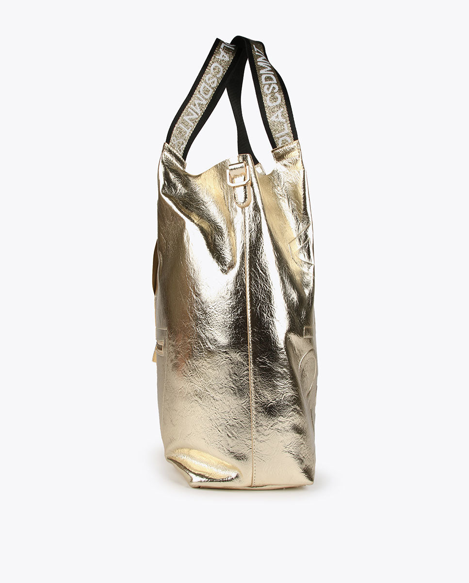 Metallic tote bag